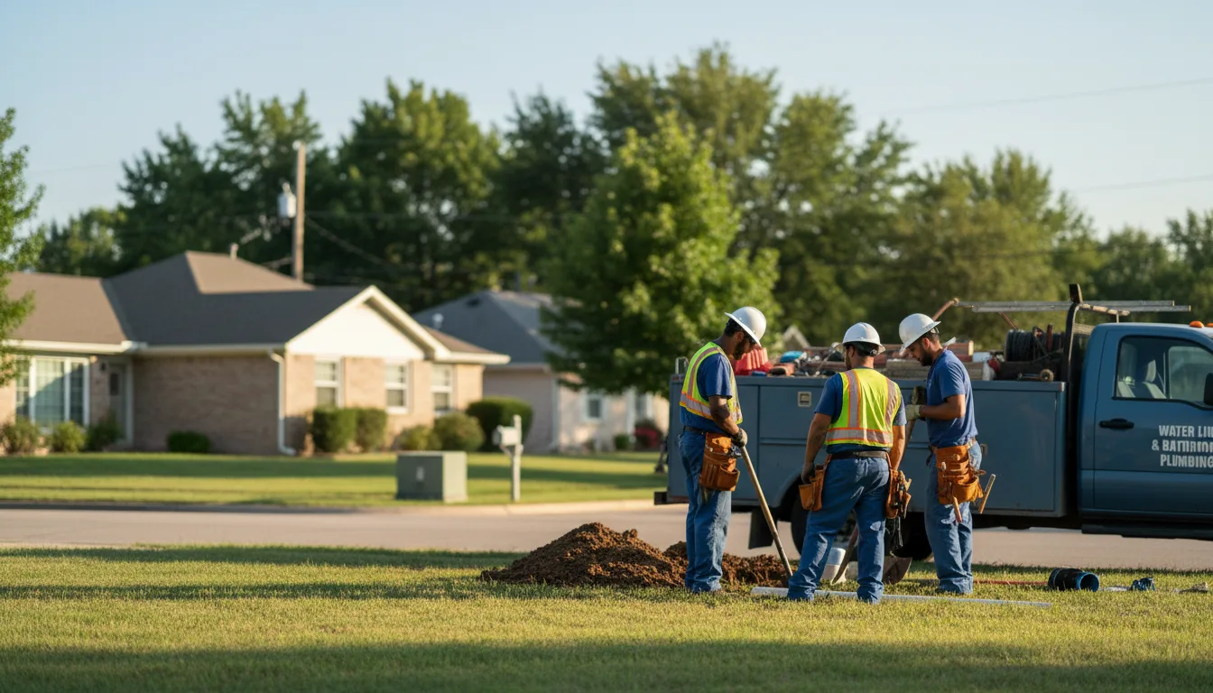 Residential water line and bathroom plumbing service in Eldridge, IA